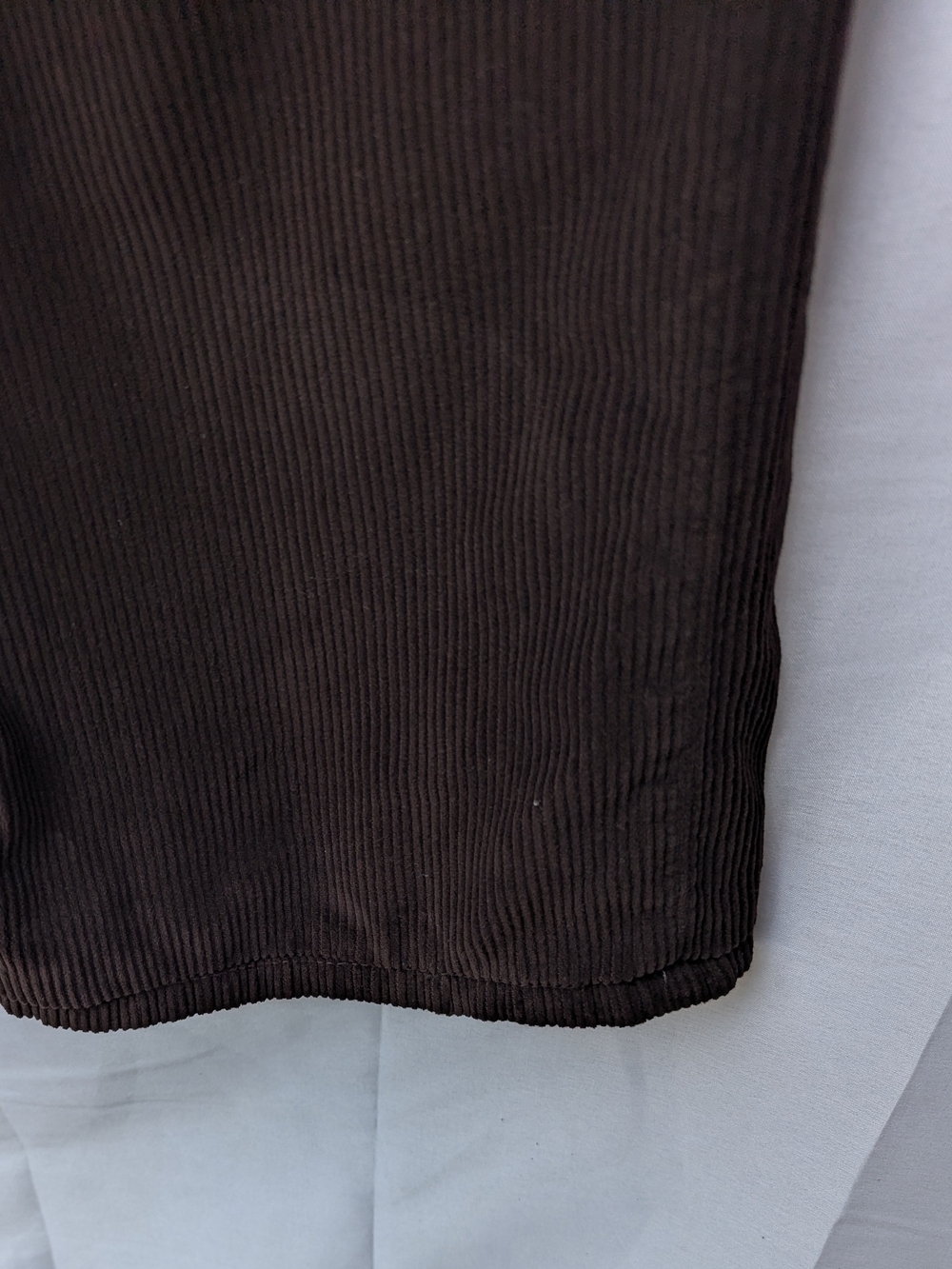 Zara Corduroy High Rise Wide Leg Trousers Dark Academia Minimalism - Picture 8 of 16